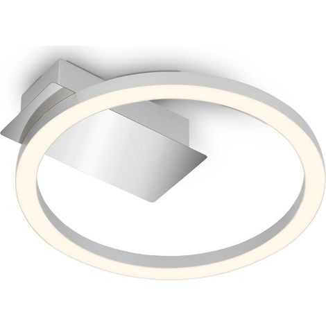 Plafonnier LED design moderne 210x200x45mm carré 5W 500lm 3000K lumière blanche chaude argenté lampe plafond salon chambre cuisine couloir (1/5)
