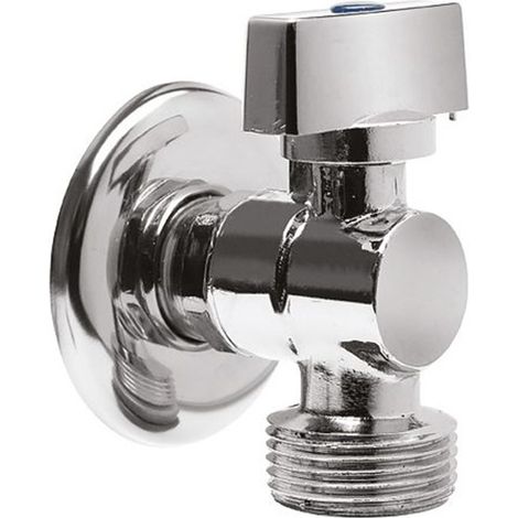 Rubinetto a sfera per lavatrice cromato con rosetta 1/2”×3/4”  Tecom