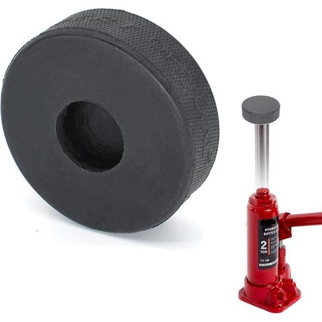 Adaptateur antidérapant en caoutchouc pour cric bouteille - Bloc de support outil de levage de voiture pour la plupart des crics bouteille de 2 tonnes points de levage réparation universelle (1/5)