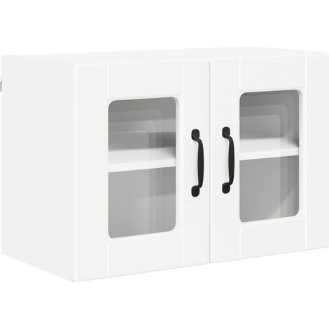 Maison Exclusive - Mobile in vetro da parete PORTO Bianco 60 x 31 x 40 cm (1/5)