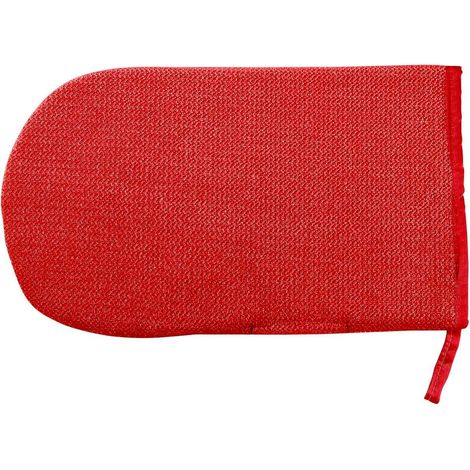Gant ramasse poile d'animaux, gant pour poils de chat, gant pour poils de chien, Polyester, Rouge, 25 x 16 x 1,5 cm (1/3)