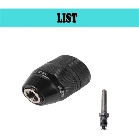 Schnellspannbohrfutter mit SDS-Plus-Adapter – 2–13 mm – Automatisches Spannsystem – 1/2–20UNF-Bohrfutter – Für Abbruchhämmer und Schlagbohrmaschinen – Professioneller Chrom-Vanadium-Stahl (1/5)