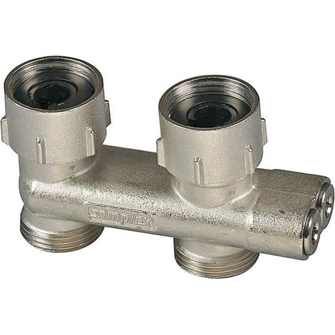 Simplex Umlenkhahnblock Kreuzungshahnblock 3/4'' Eurokonus Durchgangsform F10078