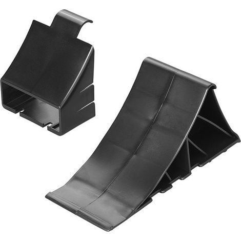 Cuneo ruota in plastica nero incl titolare (1/5)