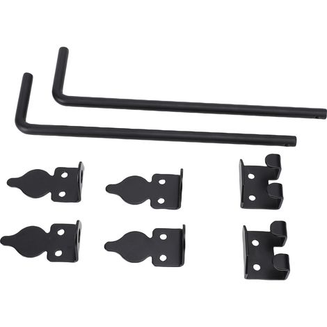 Lot de 2 verrous de portail robustes en acier résistant aux intempéries, avec tige de verrouillage efficace pour clôture en bois. (1/5)