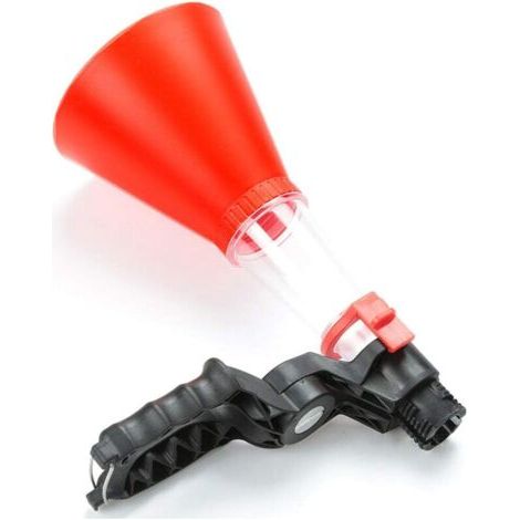Entonnoir D'huile de Moteur de Voiture, Kit D'équipement de Remplissage D'entonnoir Spécial D'essence Réglable D'entonnoir D'huile de Moteur de Voiture Universel (Rouge) (1/5)
