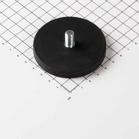 Magna-C Gummiertes Magnetsystem Ø66x8,5mm mit Gewindezapfen (1/4)