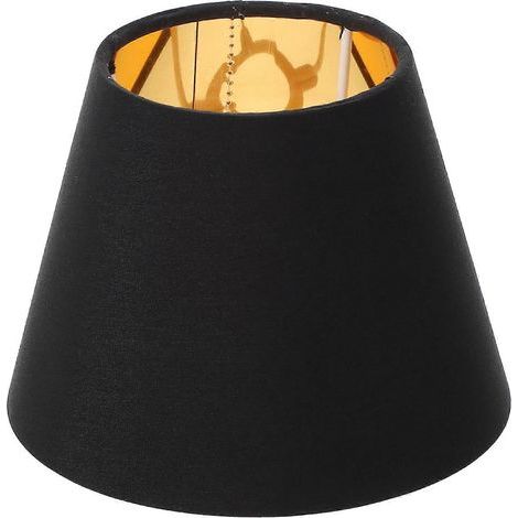 Stofflampenschirm für Meson-Lampen, Kronleuchter oder Wandleuchten mit E14-Schraubfassung, Staubschutzhülle – 15 x 9 x 12 cm – Schwarz (1/4)