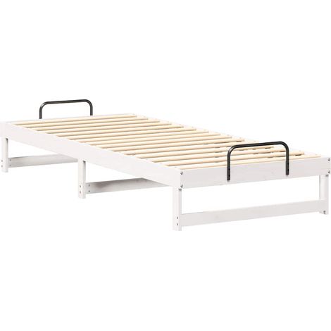 Lit adulte,Cadre de lit avec poignées de transport Blanc CFW1476410 (1/5)