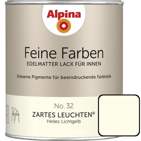 Alpina Feine Farben Lack No. 32 Zartes Leuchten lichtgelb edelmatt 750 ml Buntlacke