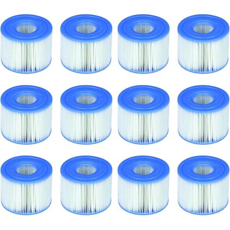 Intex 29001E 6-Pack Easy-Install PureSpa Type S1 Pool Cartridges (12 Filters)  2, 1 Pack Blue (1/5)