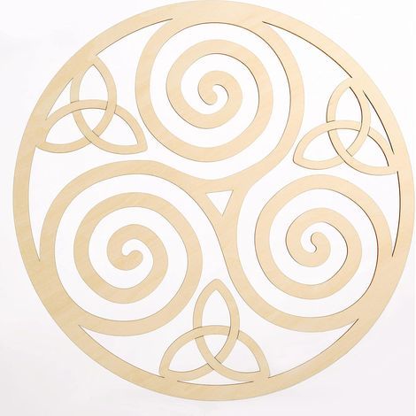 Décoration murale en bois avec nœuds (symboles irlandais, triple hélice celtique, celtique) (1/5)