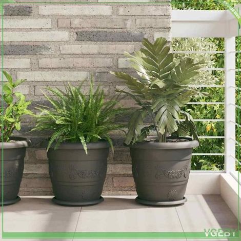 Plateau à fleurs - FAFEICY - Moderne - Rond Ø14 cm - Plastique durable - Pack de 6 (1/5)