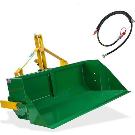 Traktor Heckschaufel Hydraulik Schaufel Kippschaufel 400kg mit Hydraulikschlauch