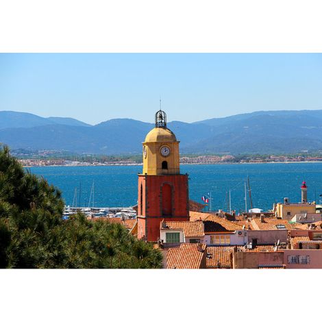 Tableau sur toile vue sur Saint-Tropez 65x97 cm - Impression sur Toile Murale Décorative - Image imprimée en HD sur Toile - Toile sur Châssis en Bois FSC - Fabriqué en France (1/4)
