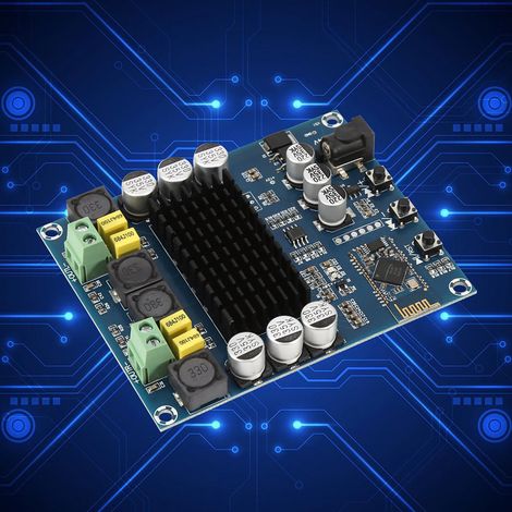 TPA3116D2 Zweikanal-Bluetooth-4.0-Digital-Audioverstärkerplatine mit Acrylgehäuse (1/5)
