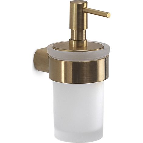 Dispenser Sapone Da Muro Oro Matt In Ottone E Vetro Satinato  Palazzo