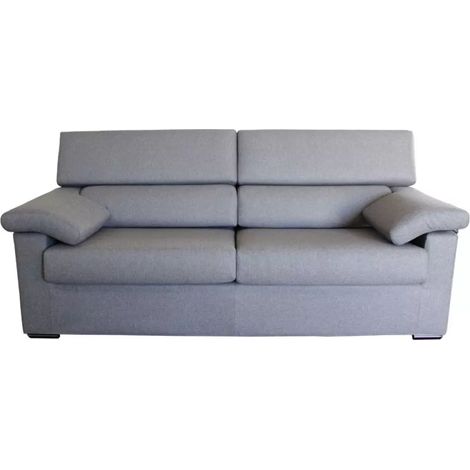 divano 3 posti bellahome "venezia" grigio tessuto sfoderabile e antimacchia, 200x93x93 cm (1/4)