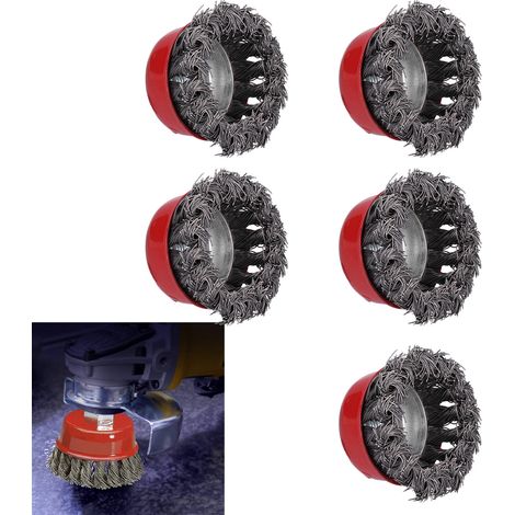 Bobine de fil de type coupelle torsadée, capuchon rouge, filetage M10, 2,5 pouces. (1/5)