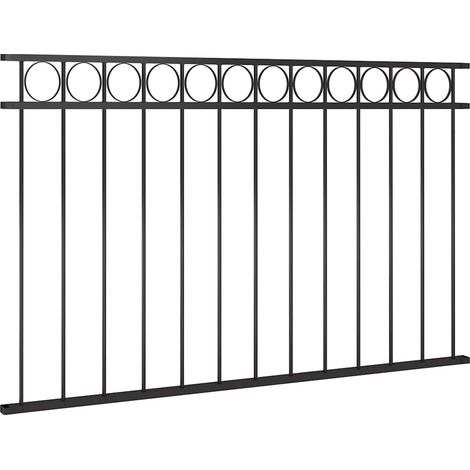 Maison Exclusive - Zaunelement ASSEN Stahl 1,7 x 0,8 m Schwarz