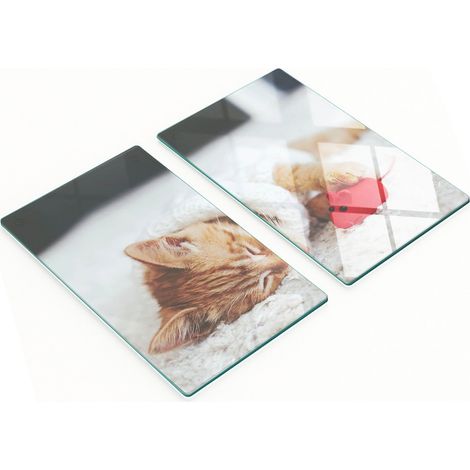 Tablas decorativas de cristal para cortar y servir Sweet Kitty 2x30x52 cm
