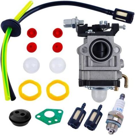 15 Pièces Kit Carburateur, Bougie Allumage, Tuyau Huile, Filtre Essence, Débroussailleuse 31mm (1/5)
