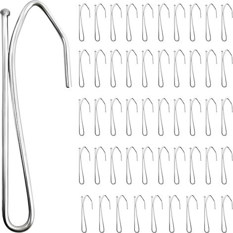 Ensemble de 50 crochets métalliques pour accessoires de rideaux (1/5)