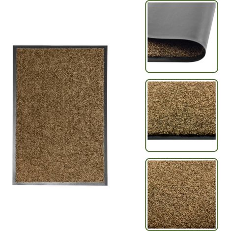 Tappetino per ingresso - vidaXL Zerbino Lavabile Marrone 40x60 cm - Tappetino per esterno