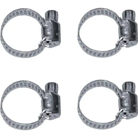 Colliers de serrage réglables en acier pour tuyaux, 11-19 mm, lot de 4 (1/3)