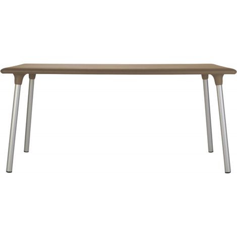 Table rectangulaire 160x90 New Flash Resol plastique marron (1/4)