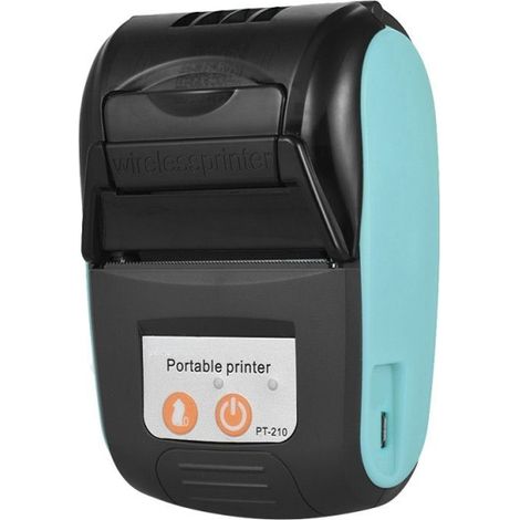 Imprimante thermique portable PT-210, imprimante de reçus de 58 mm pour commerces de détail, restaurants, usines et logistique (1/5)