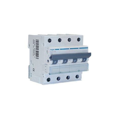 Interruttore magnetotermico Hager 4P 6A 4,5KA C 4 moduli MYN406