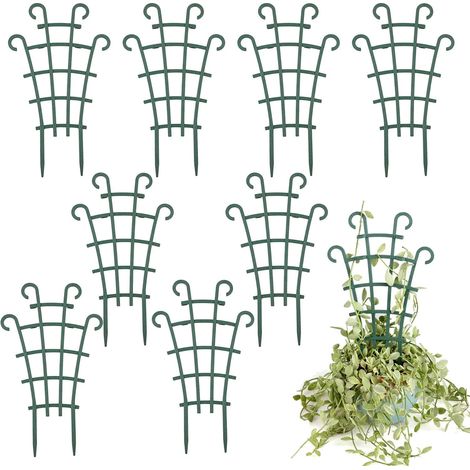 10-teiliges Rankhilfe-Set mit Spalier und Stäben – Fördert das Pflanzenwachstum, für DIY-Gärten, Rosen, Kletterpflanzen, UV-beständiges Material, einfach zu montieren