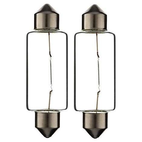 2x Ampoule navette transparent 24V 18W 15x44mm SV8.5 universelle camion fourgon camping car voiture moto tracteur