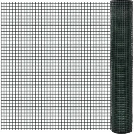 Recinzione in Rete Pollaio Rivestita in PVC maglie 12x12 mm varie dimensioni dimensioni : 25x1 m (1/4)