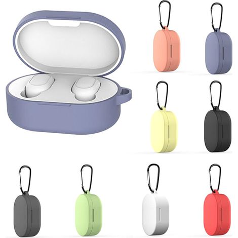 Étui pour écouteurs avec porte-clés, coque de protection antichoc en silicone pour Xiaomi Redmi Airdots