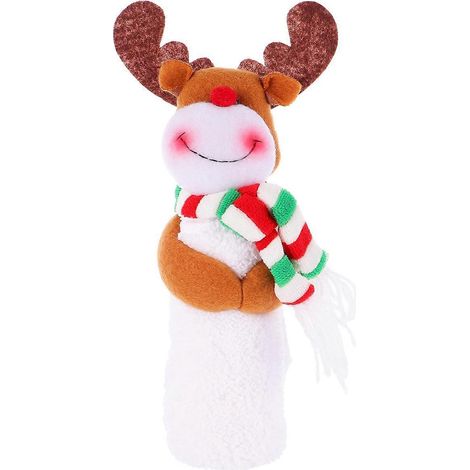 1 serviette de Noël créative, décoration, gant de toilette, cadeau de Noël (motif cerf)-20X7X5.5CM