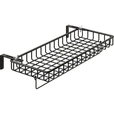 Porte-serviett 40 cm 50 cm, support de rangement pour vêtements, sans perçage, en fer, support chauffant pour salle de bain (noir, taille L) (1/4)