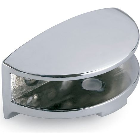 Soporte Cristal Cristi Media Luna 10Mm Cromo (1/3)