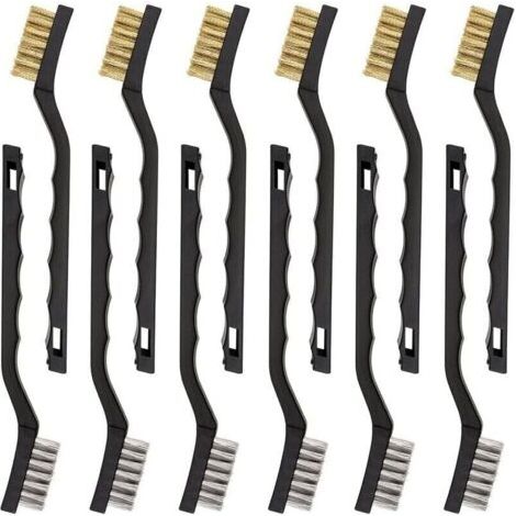 Lot de 12 Mini Brosses Mtalliques en Acier Inoxydable Brosse pour Nettoyage en Laiton pour Nettoyer Frottement et Rouille des Scories de Soudage (1/4)