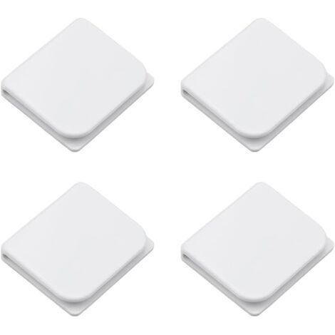 4 Pièces Clips de Rideau de Douche Clips de Douche Auto-adhésifs Clips d'arrêt de Rideau Anti-éclaboussures Coupe-vent Protecteur de Douche, pour Tenir le Rideau de Douche et le Rideau (1/5)