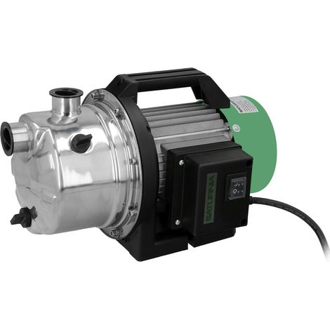 Pompa per acque pulite di superficie in acciaio inox 1.300 w. 5.000 lts/ora, profondità 8 mts alzata 50 mts. pressione max: 5 bar (1/5)