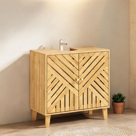 Meuble de salle de bain madera Natural 60 x 30 x 60 cm (1/5)