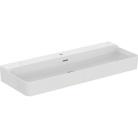 Lavabo CONCA 1200x450x165mm bianco monoforo, con troppopieno IDEAL STANDARD (1/5)