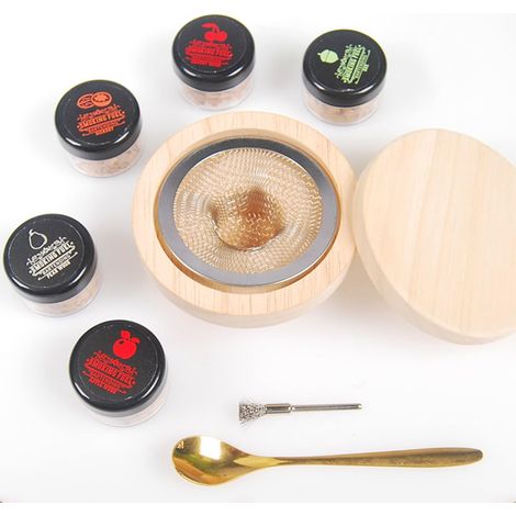 Kit fumoir à cocktail avec 5 copeaux en bois, kit fumoir à whisky, accessoires de cocktail pour whisky, boissons, café, vin rouge (1/5)