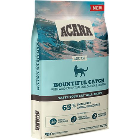 Acana Bountiful Catch Pienso Natural para Gatos con Salmón, Arenque, Merluza y Trucha Saco de 4,5 Kg (1/2)
