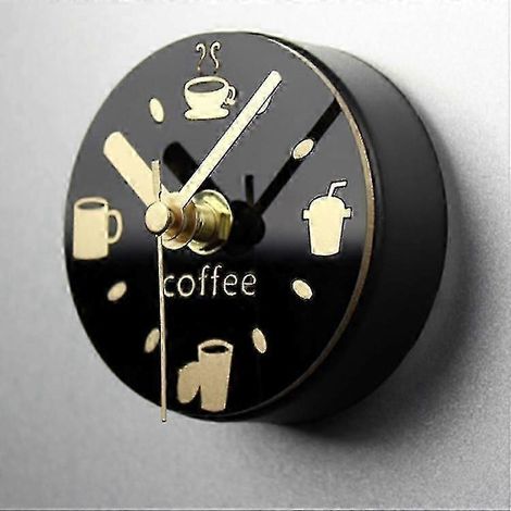 Horloge murale magnétique personnalisée pour réfrigérateur, petite montre « Café », pour la cuisine (1/5)