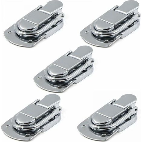 Lever Latch Toggle Clasp Hasps Lock 5pcs Stainless Steel Toggle Latch for Gift Box, Drawer, Cabinet, Medical Kit, Toolbox (1/5)