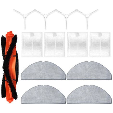 Pièces détachées pour aspirateur robot Xiaomi S20 / D106 : rouleau principal, brosse latérale, filtre, chiffon de nettoyage et accessoires. (1/5)