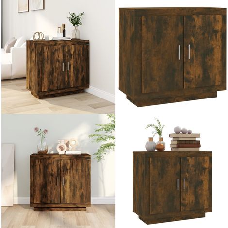 Sideboard Räuchereiche 80x40x75 cm Holzwerkstoff - Sideboard - Wohnzimmermöbel - Holzmöbel - Regal - TV-Stand - Home & Living (1/5)